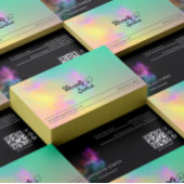 カラフル抽象芸術水彩毛美しいサロン 名刺