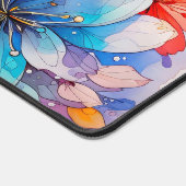 カラフル抽象芸術水彩花芸術 デスクマット (コーナー)