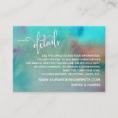 カラフル抽象芸術水結婚色の詳細 エンクロージャーカード (正面)