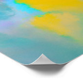 カラフル抽象芸術水絵画色 ポスター (角)