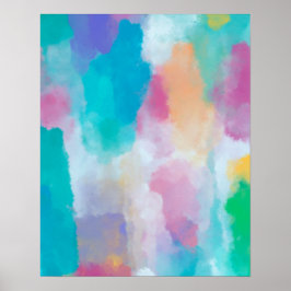カラフル抽象芸術水絵画色 ポスター