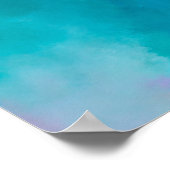 カラフル抽象芸術水絵画色 ポスター (角)