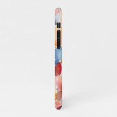 カラフル抽象芸術水色の形状名前をカスタムする iPhoneケース (左側)