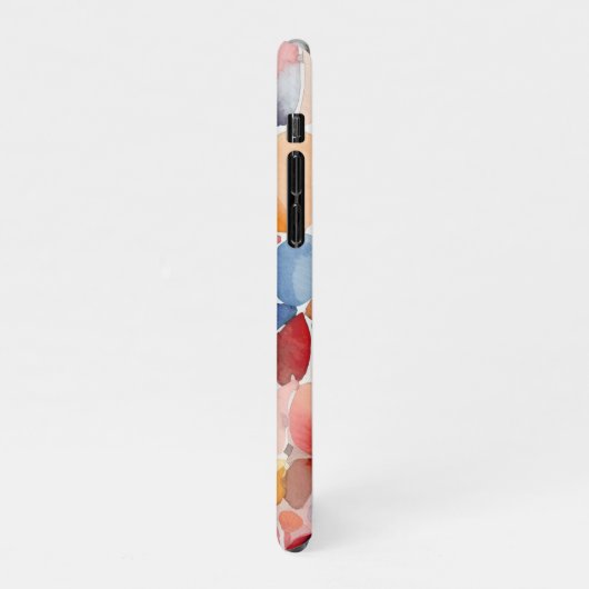 カラフル抽象芸術水色の形状名前をカスタムする iPhoneケース (左側)