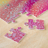 カラフル抽象芸術水色 ジグソーパズル (側面)