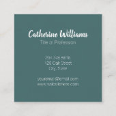 カラフル抽象芸術水色 スクエア名刺 (裏面)