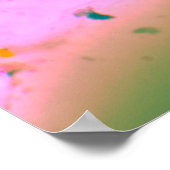 カラフル抽象芸術油の色彩の鮮やか波 ポスター (角)