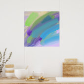 カラフル抽象芸術油塗装 ポスター (キッチン)