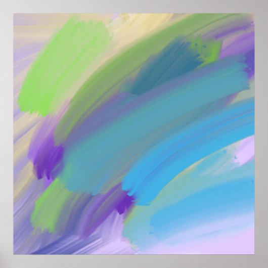 カラフル抽象芸術油塗装 ポスター (正面)