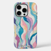 カラフル抽象芸術波インソフトパステル Case-Mate iPhoneケース (裏面)