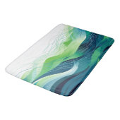 カラフル抽象芸術波デザイン バスマット (アングル)