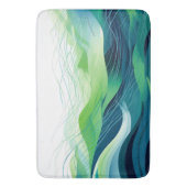 カラフル抽象芸術波デザイン バスマット (正面縦)