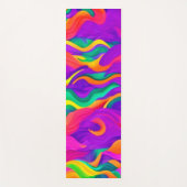 カラフル抽象芸術波デザイン ヨガマット (正面)