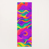 カラフル抽象芸術波デザイン ヨガマット (裏面)