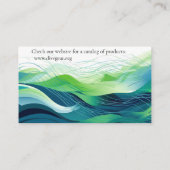 カラフル抽象芸術波デザイン 名刺 (裏面)