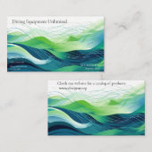 カラフル抽象芸術波デザイン 名刺 (正面/裏面)