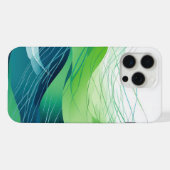 カラフル抽象芸術波デザイン iPhoneケース (裏面横)
