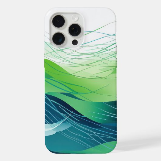 カラフル抽象芸術波デザイン iPhoneケース (裏面)