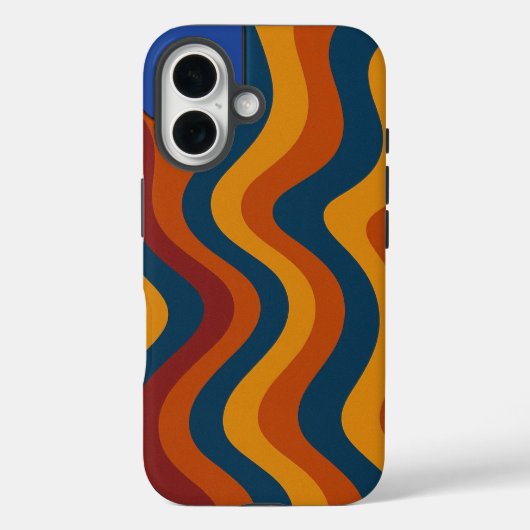 カラフル抽象芸術波大文字/小文字を区別 Case-Mate iPhoneケース (裏面)