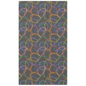 カラフル抽象芸術波線パターン テーブルクロス (正面)