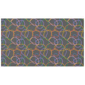 カラフル抽象芸術波線パターン テーブルクロス (正面(横))