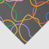 カラフル抽象芸術波線パターン 薄葉紙 (詳細)