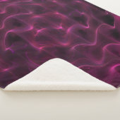 カラフル抽象芸術波黒の背景 シェルパブランケット (3/4)