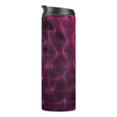 カラフル抽象芸術波黒の背景 タンブラー (回転右)