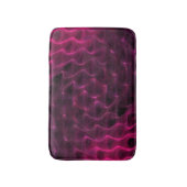 カラフル抽象芸術波黒の背景 バスマット (正面縦)