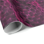 カラフル抽象芸術波黒の背景 ラッピングペーパー (ロールコーナー)