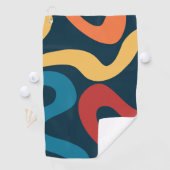 カラフル抽象芸術波 ゴルフタオル (インサイチュ)