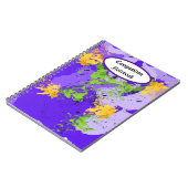 カラフル抽象芸術波 ノートブック (左側)