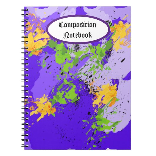 カラフル抽象芸術波 ノートブック (正面)