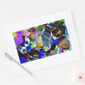 カラフル抽象芸術混合メディア 長方形シール (封筒)
