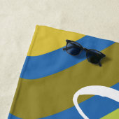 カラフル抽象芸術渦パーソナライズされた ビーチタオル (インサイチュ)