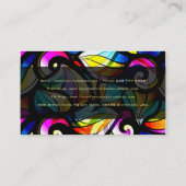 カラフル抽象芸術渦巻き模様 名刺 (裏面)