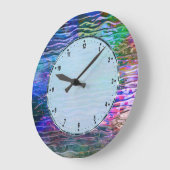 カラフル抽象芸術溶融ガラス ラージ壁時計 (傾斜)