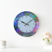 カラフル抽象芸術溶融ガラス ラージ壁時計 (ホーム)