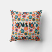 カラフル抽象芸術点 クッション (裏面)