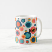 カラフル抽象芸術点 コーヒーマグカップ (正面右)
