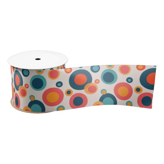 カラフル抽象芸術点 サテンリボン (リール)