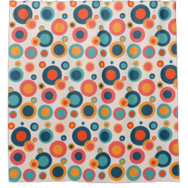 カラフル抽象芸術点 シャワーカーテン