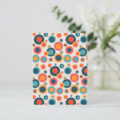 カラフル抽象芸術点 ポストカード (スタンド正面)