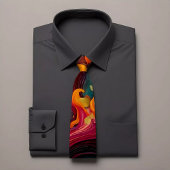 カラフル抽象芸術無地のネクタイ ネクタイ