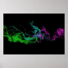 カラフル抽象芸術煙 ポスター