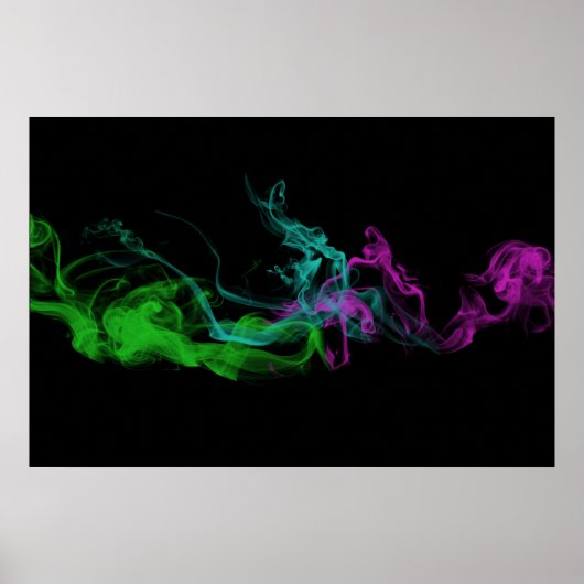カラフル抽象芸術煙 ポスター (正面)