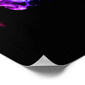 カラフル抽象芸術煙 – 暗闇の中の虹 ポスター (角)