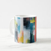 カラフル抽象芸術照合 コーヒーマグカップ (正面左)