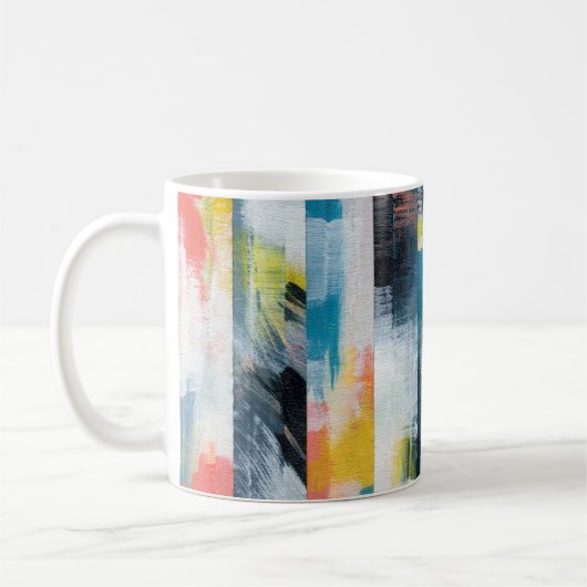 カラフル抽象芸術照合 コーヒーマグカップ (左)