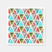 カラフル抽象芸術熱帯模様 スタンダードカクテルナプキン (正面)